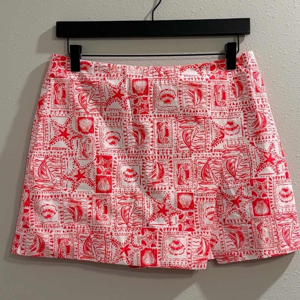 Lilly Pulitzer NWT Size 4 Mizner Red Alicent Mini Skort Preppy Resortwear Summer
